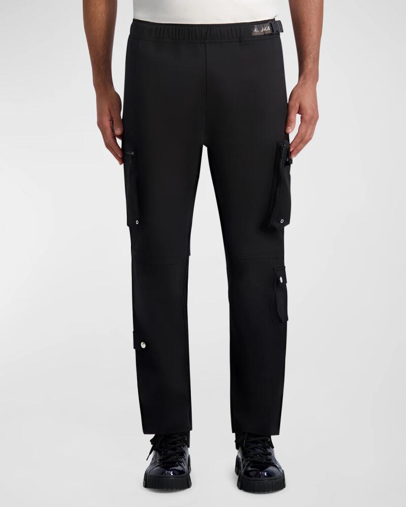 Karl Lagerfeld Paris Men's Belted Stretch Cargo Joggers Cover