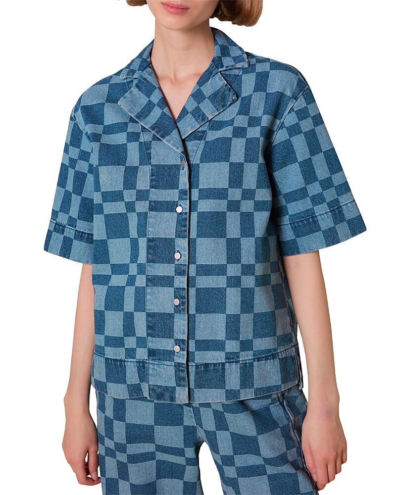 Whistles Billie Bleach Checkerboard Shirt Cover