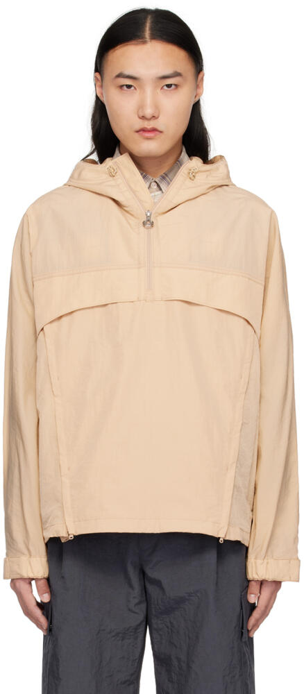 Solid Homme Beige Half-Zip Jacket Cover