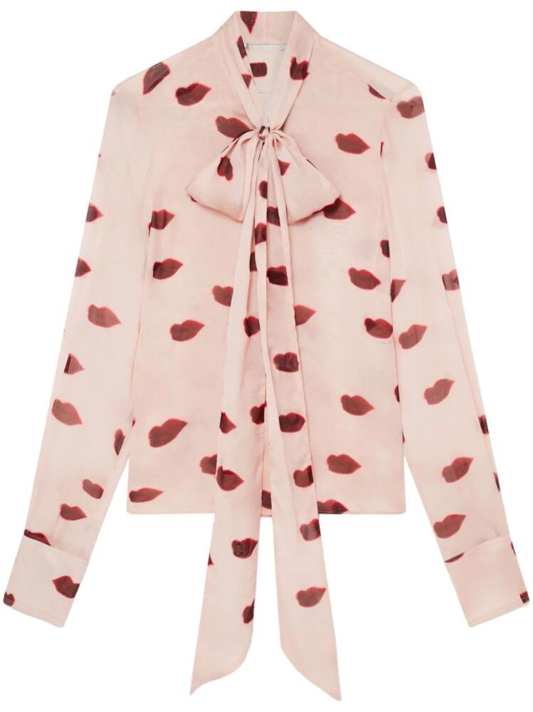 Stella McCartney lips-print silk blouse - Pink Cover