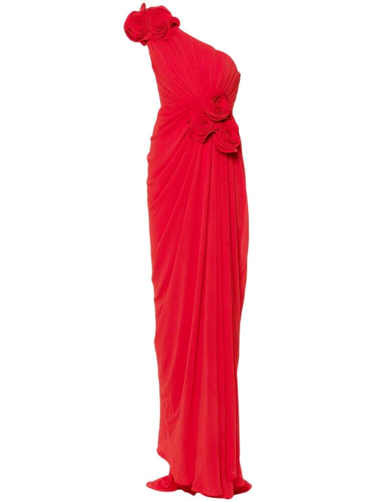 Ana Radu floral-appliqué maxi dress - Red Cover