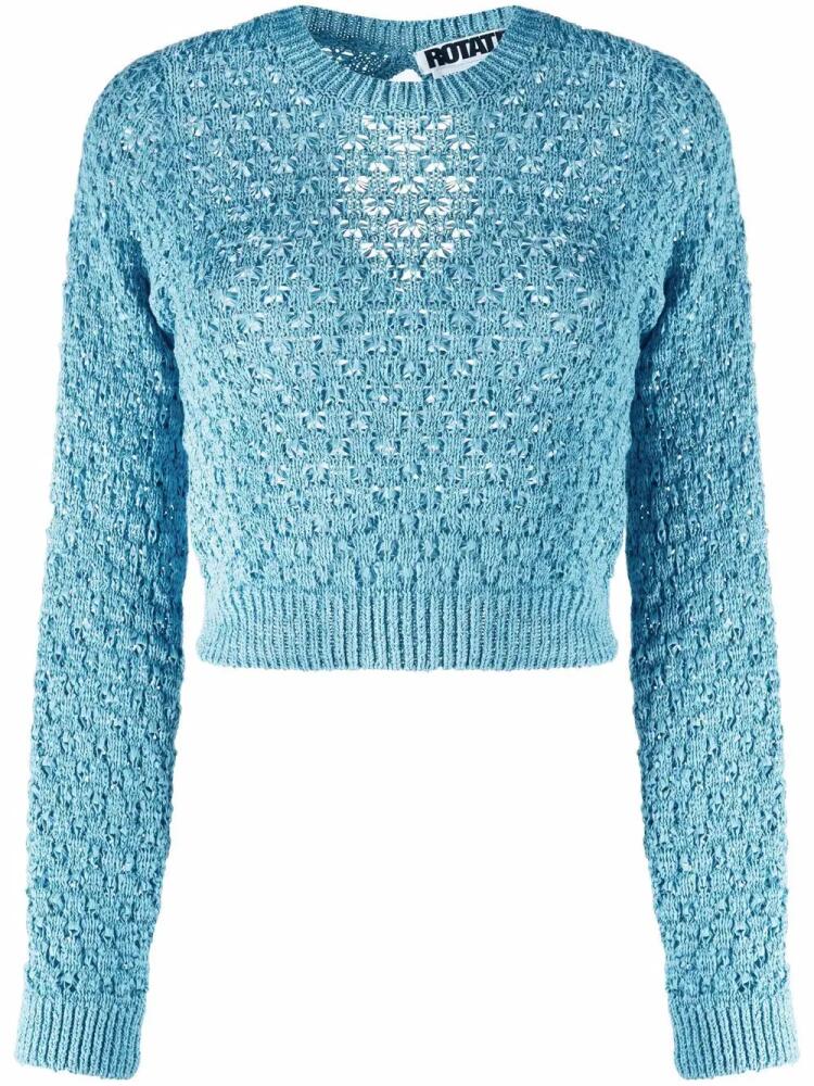 ROTATE BIRGER CHRISTENSEN Patricia cut-out knitted jumper - Blue Cover