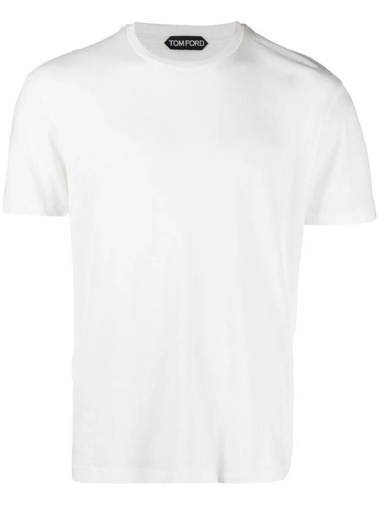 TOM FORD mélange-effect short-sleeve T-shirt - White Cover