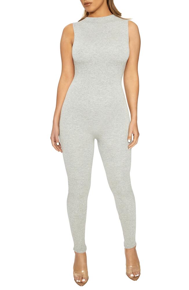 Naked Wardrobe The NW Sleeveless Jumpsuit in Heather Grey Cover