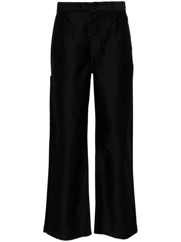 Danton straight-leg cotton trousers - Black Cover