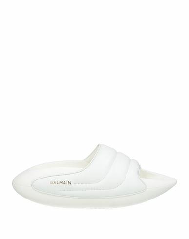 Balmain Man Sandals White Leather Cover