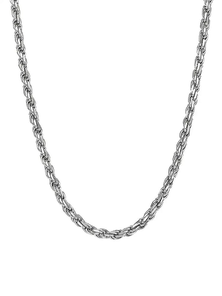 Saks Fifth Avenue Made in Italy Men's Basic Sterling Silver Rope Chain Necklace/24" Cover