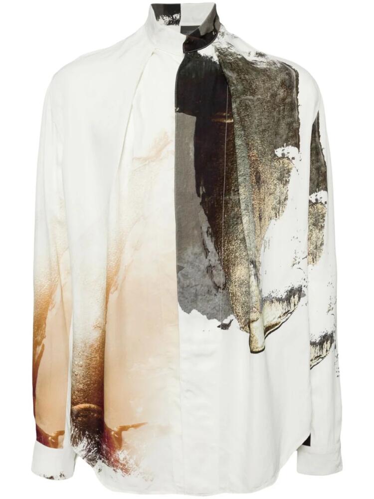 Julius graphic-print long sleeves shirt - White Cover