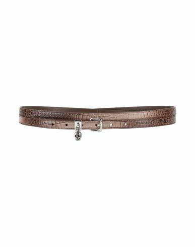 Alexander Mcqueen Woman Belt Brown Leather Cover