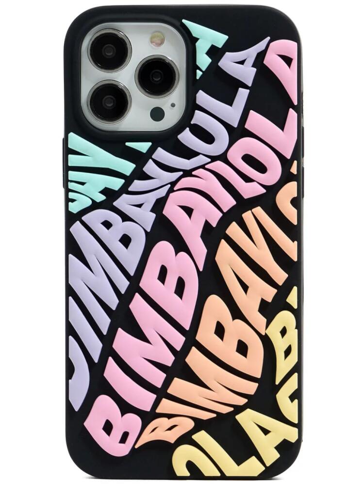 Bimba y Lola Iphone 13 Pro Max logo-embossed case - Black Cover