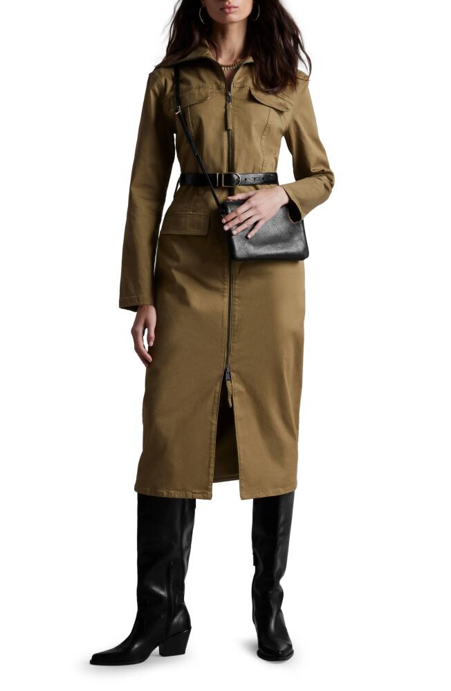 & Other Stories Long Sleeve Twill Shirtdress in Beige Dark Cover