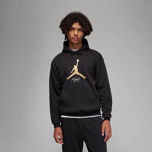 Jordan Essential Fleece Baseline Hoodie - Mens Black/Gold Cover