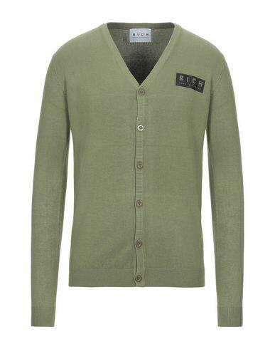 John Richmond Man Cardigan Military green Viscose, Nylon Cover