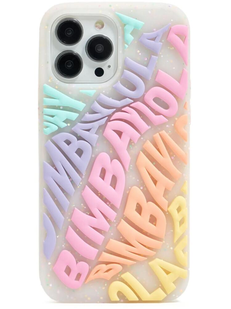 Bimba y Lola Iphone 13 Pro Max logo-embossed case - White Cover