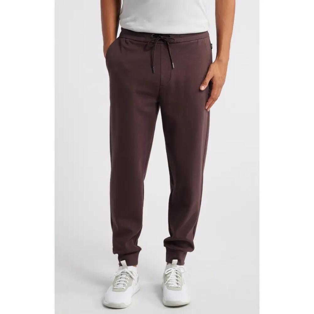 BOSS Locsin Cotton Blend Joggers in Burgundy Cover