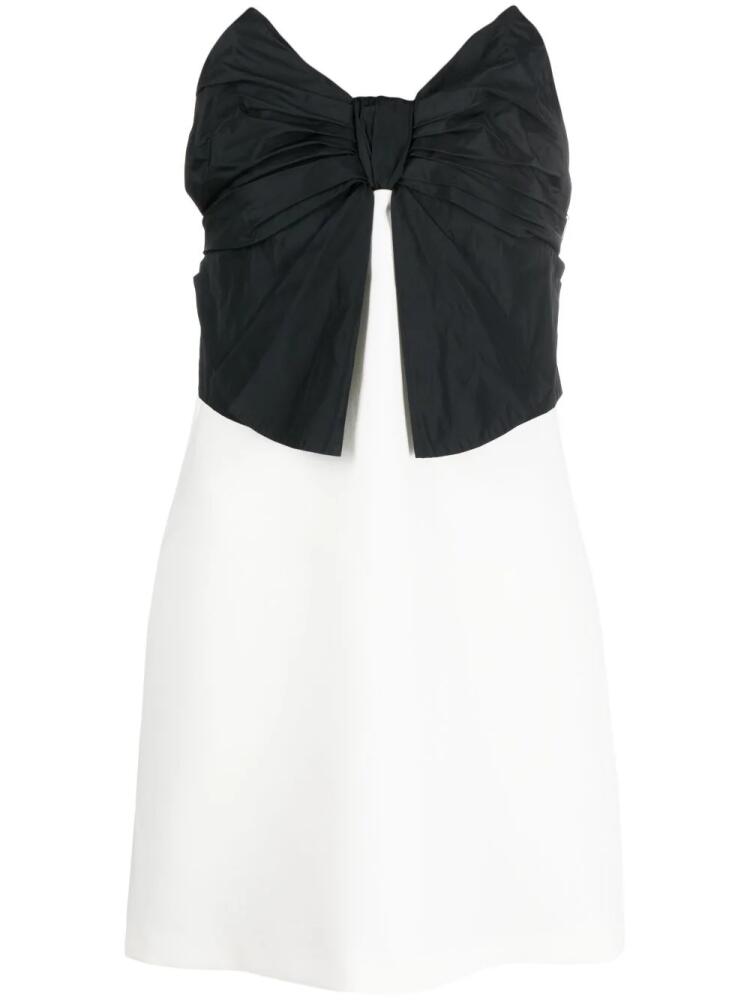 RED Valentino bow-embellished strapless minidress - White Cover