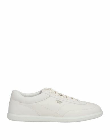 Fendi Man Sneakers Cream Calfskin Cover