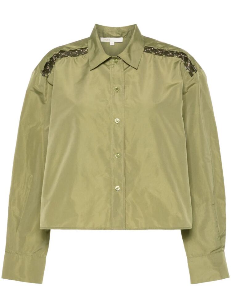 Maje openwork shirt - Green Cover