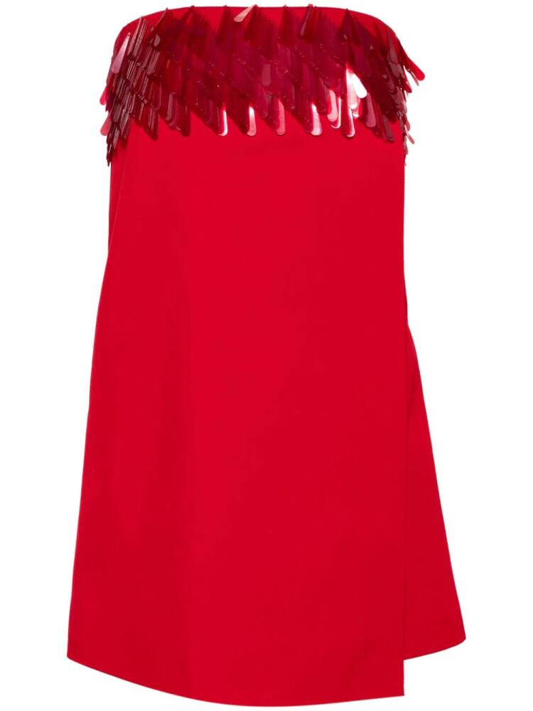 Amen twill mini dress - Red Cover