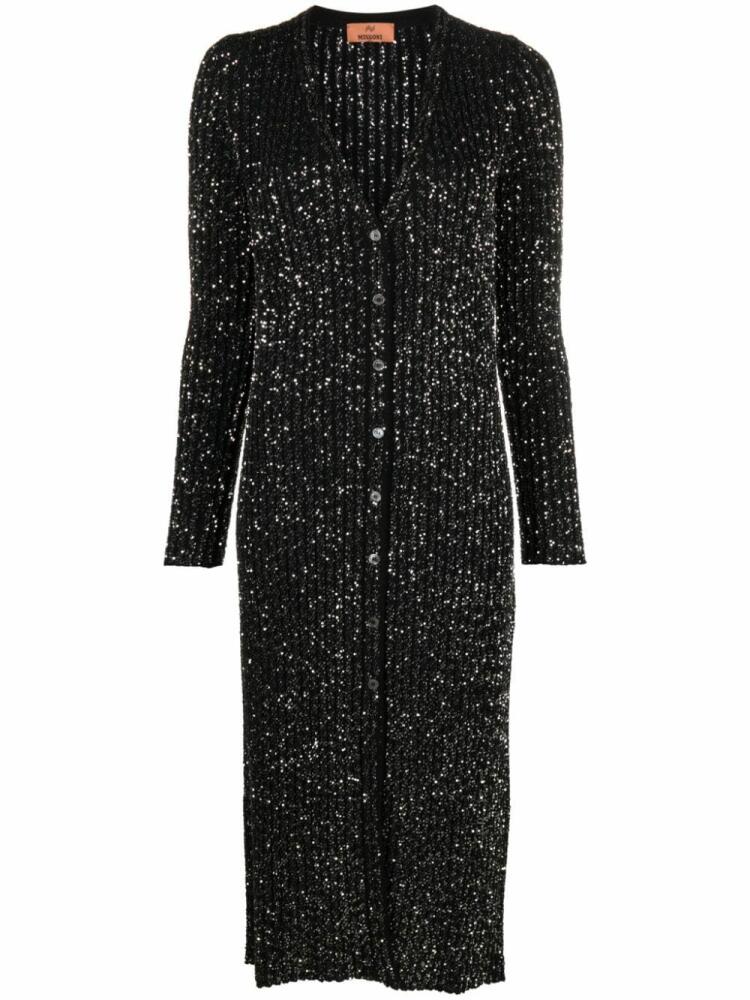 Missoni metallic-threading long-line cardigan - Black Cover