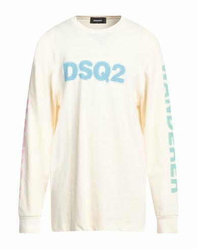 Dsquared2 Man Sweatshirt Cream Cotton Cover