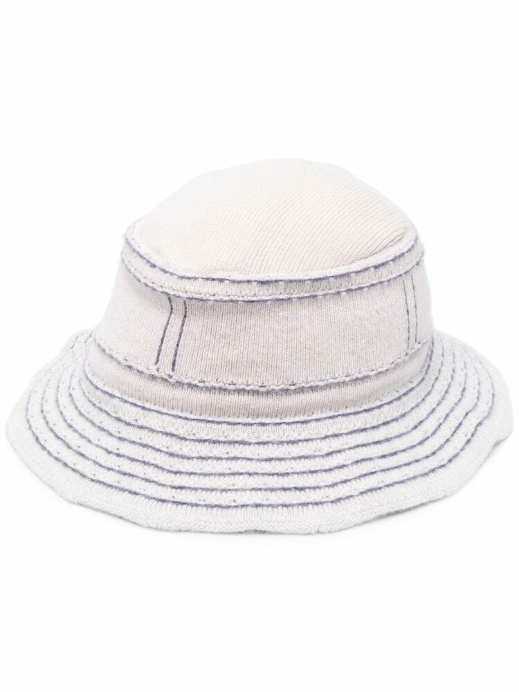 Barrie contrast stitching bucket hat - Neutrals Cover