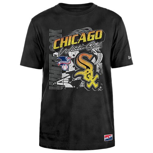 New Era White Sox Fitted Short Sleeve T-Shirt - Mens Black/Black Cover