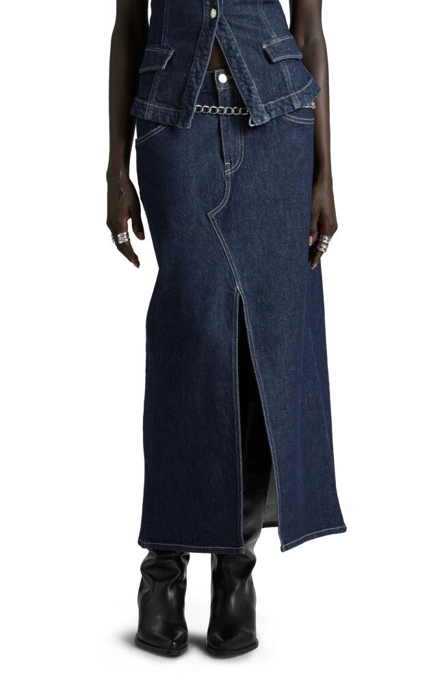 & Other Stories Denim Midi Skirt in Rinse Cover