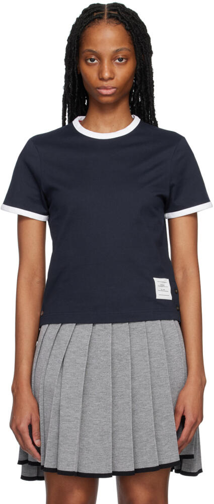 Thom Browne Navy Ringer T-Shirt Cover