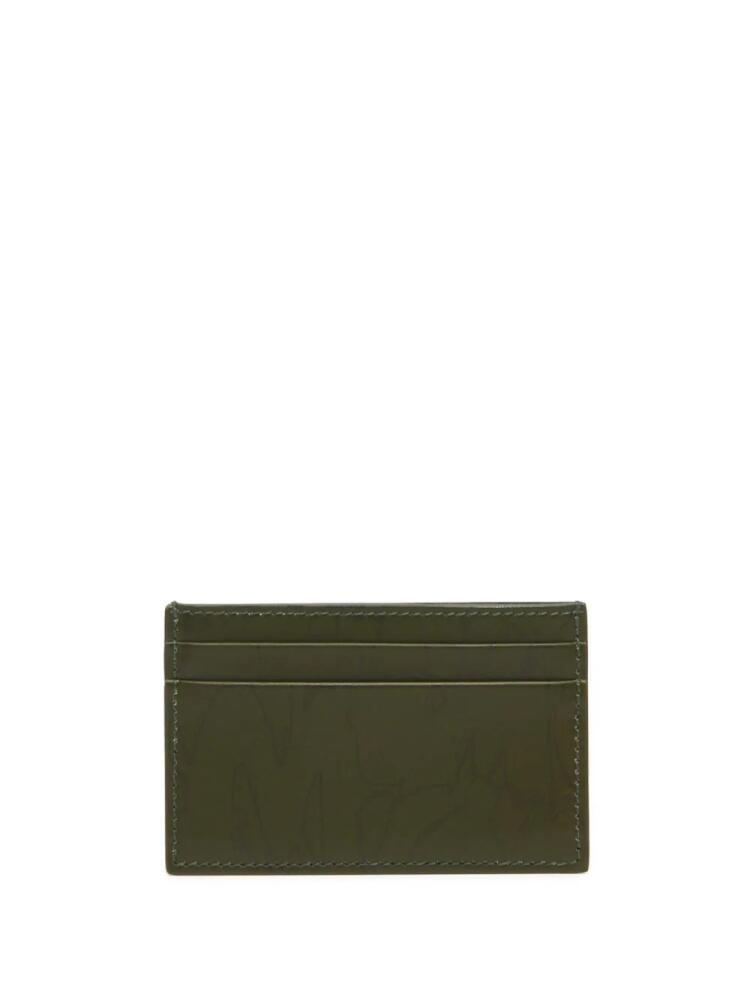 Alexander McQueen Graffiti leather card holder - Green Cover