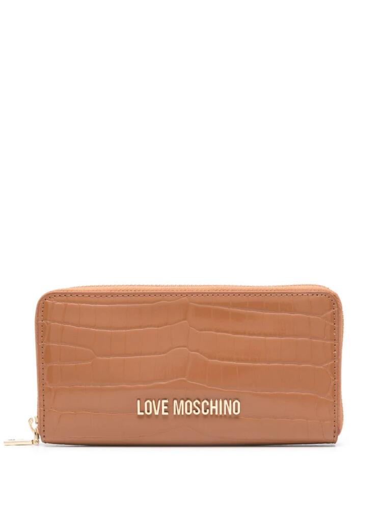 Love Moschino croc-effect wallet - Brown Cover