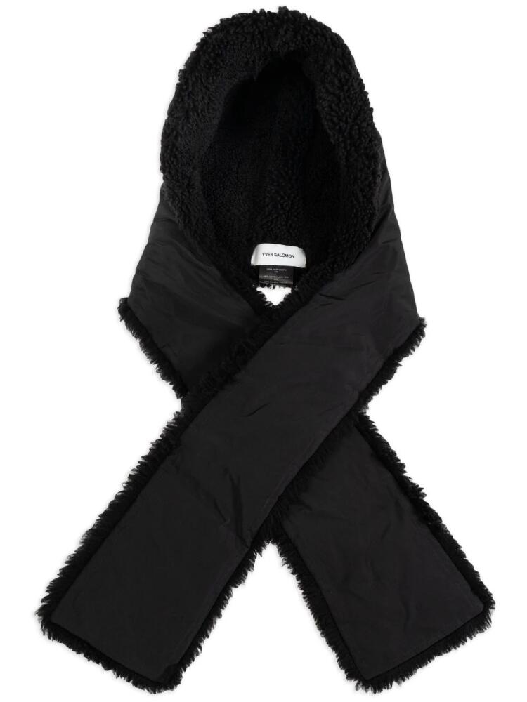 Yves Salomon lambskin scarf hood - Black Cover