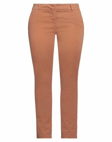 Kontatto Woman Pants Tan Cotton, Elastane Cover