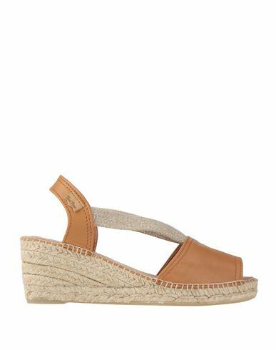 Toni Pons Woman Espadrilles Camel Leather Cover