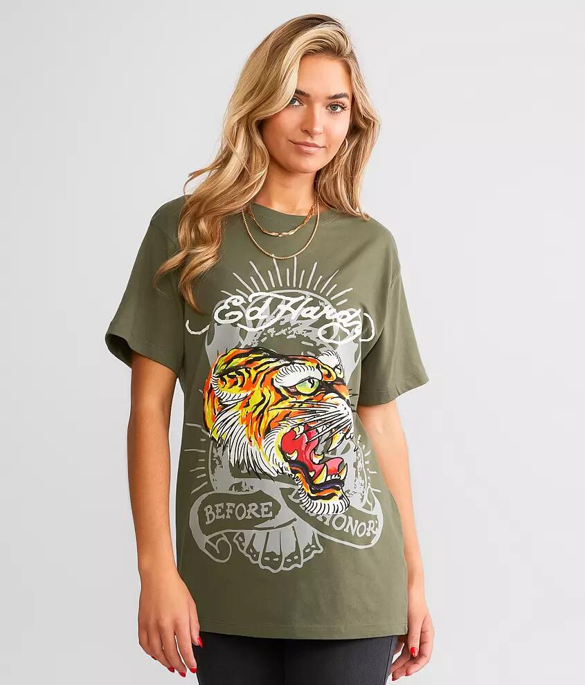 Ed Hardy Screaming Tiger Throwback T-Shirt Cover