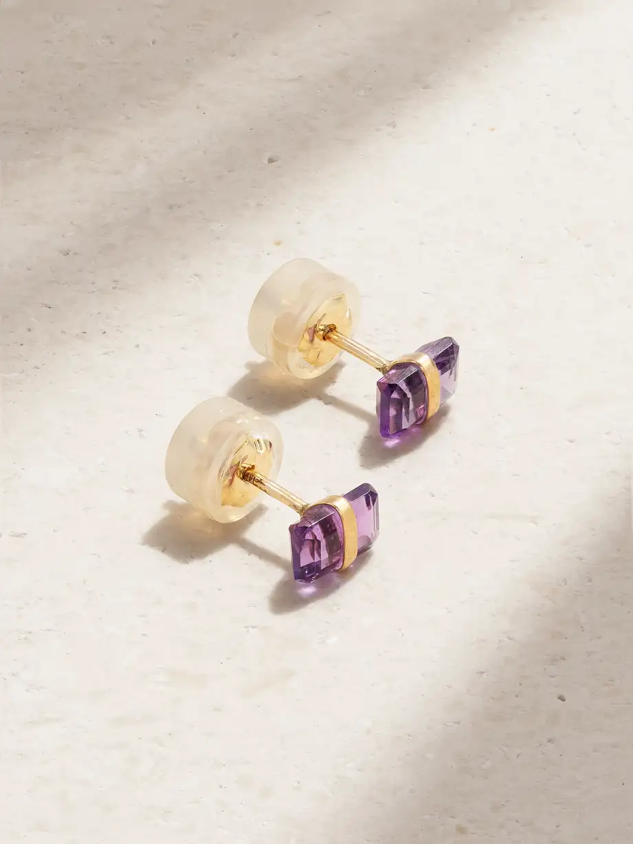 Melissa Joy Manning - 14-karat Recycled Gold Amethyst Earrings - One size Cover