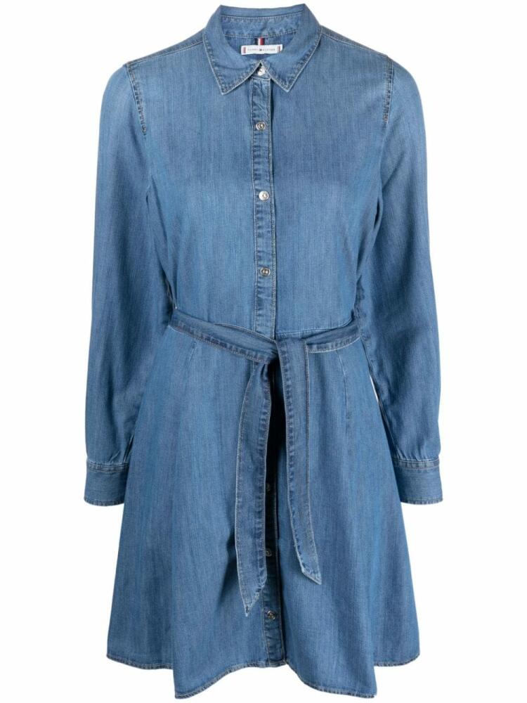 Tommy Hilfiger belted denim mini shirtdress - Blue Cover