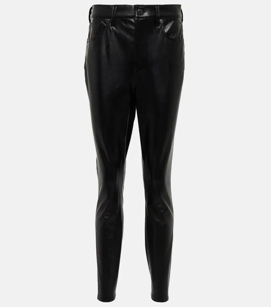 Veronica Beard Maera high-rise skinny faux leather pants Cover