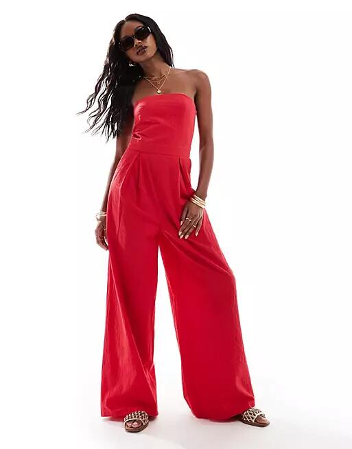 Extro & Vert bandeau jumpsuit in red Cover