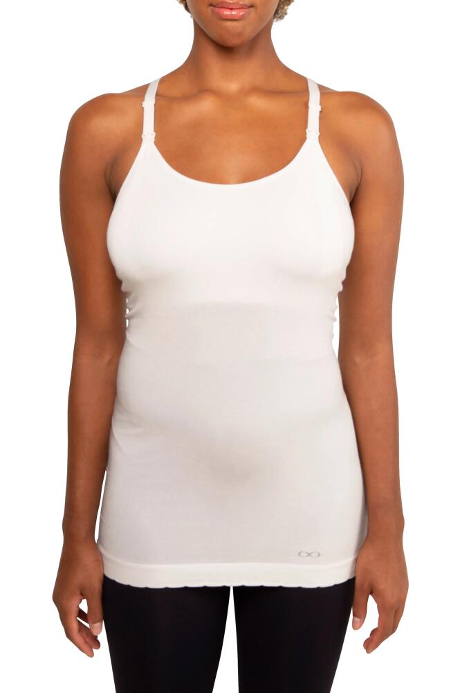 Modern Eternity Racerback Nursing Tank in Eggshell Cover