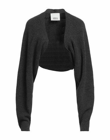 Erika Cavallini Woman Shrug Steel grey Virgin Wool, Cashmere Cover