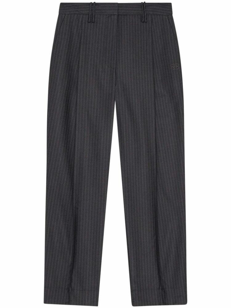 GANNI pleated pinstripe trousers - Grey Cover