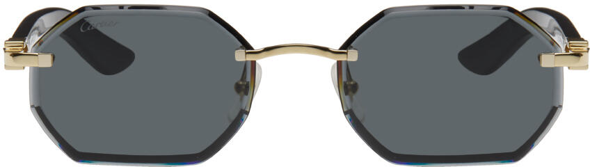 Cartier Black & Gold Signature C de Cartier Sunglasses Cover