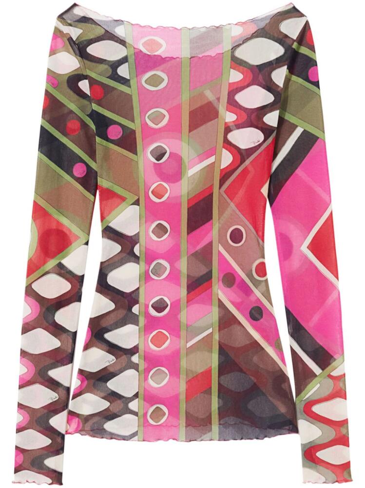 PUCCI Vivara-print top - Pink Cover