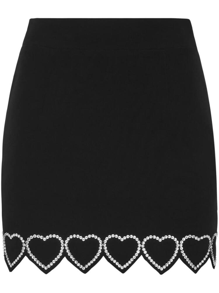 Philipp Plein heart-embellished mini skirt - Black Cover