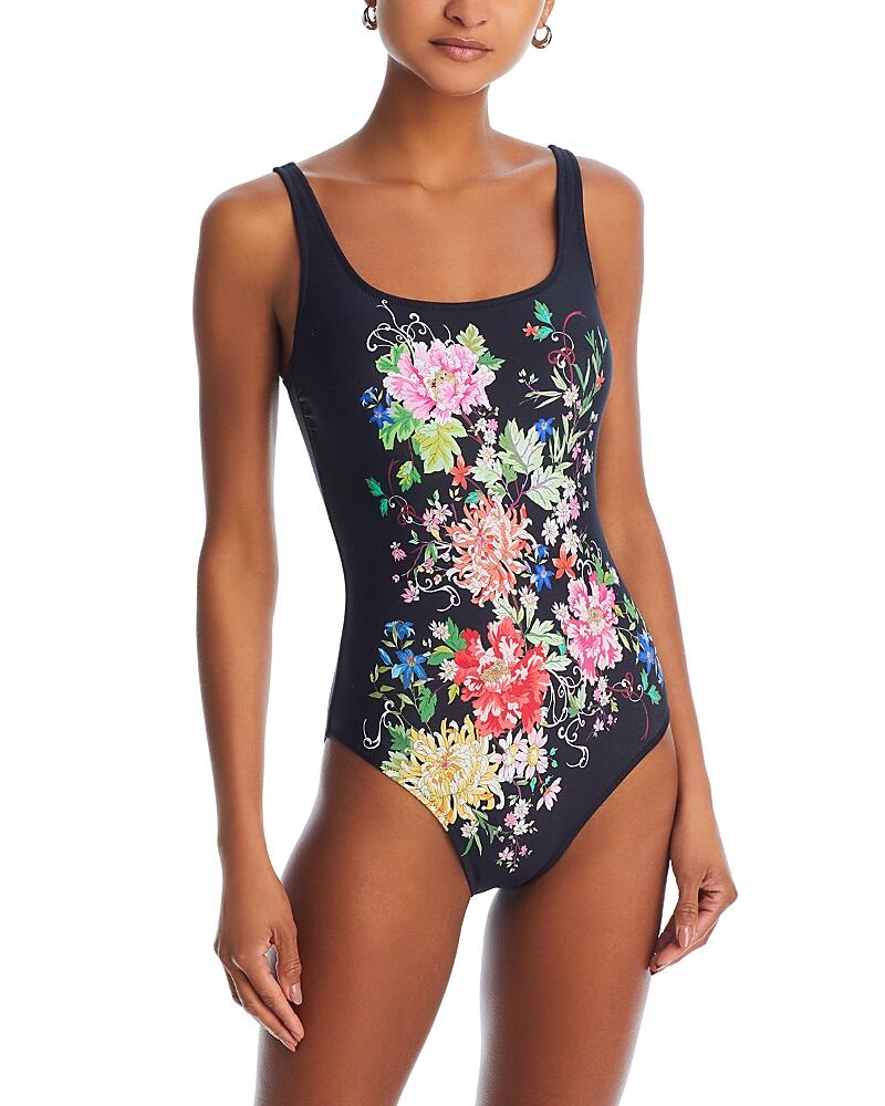 Johnny Was Metalli Notte Tank One Piece Swimsuit Cover