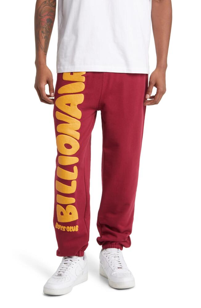 Billionaire Boys Club Infinite Cotton Blend Sweatpants in Rumba Red Cover