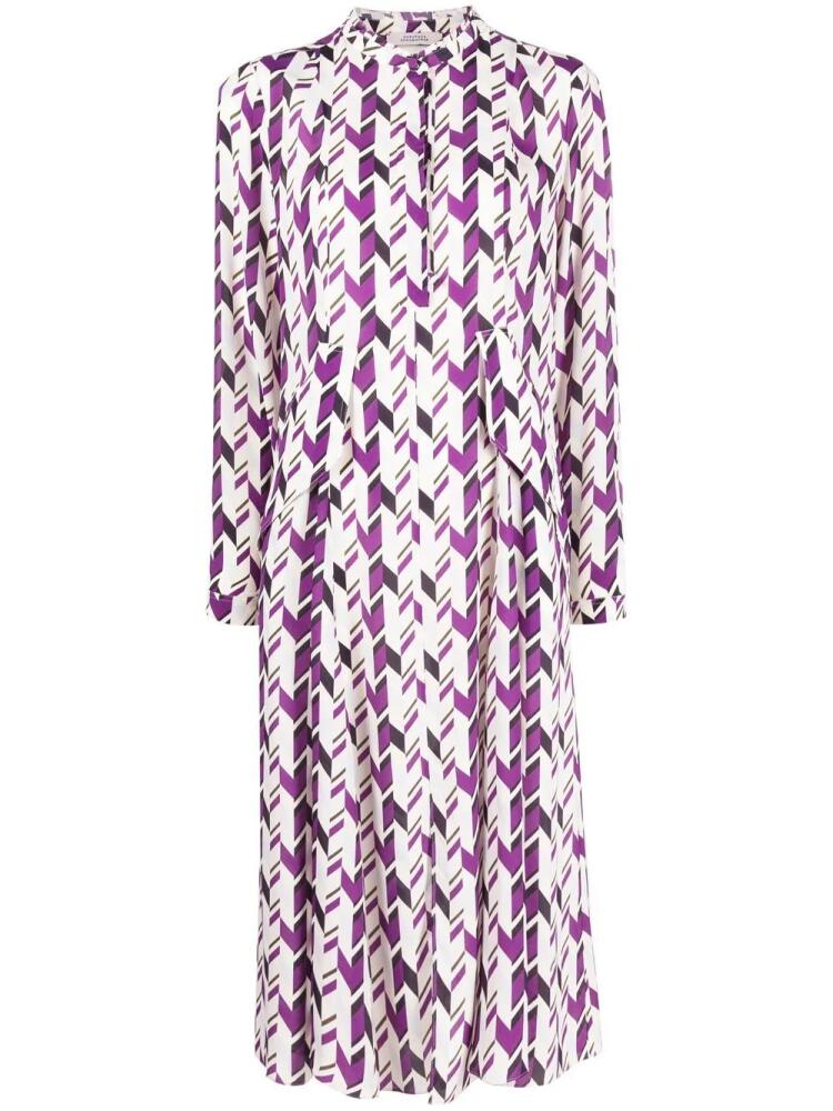 Dorothee Schumacher geometric pattern midi dress - Neutrals Cover