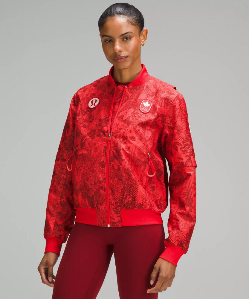 lululemon Team Canada Vented Jacquard Bomber Jacket COC Logo Cover