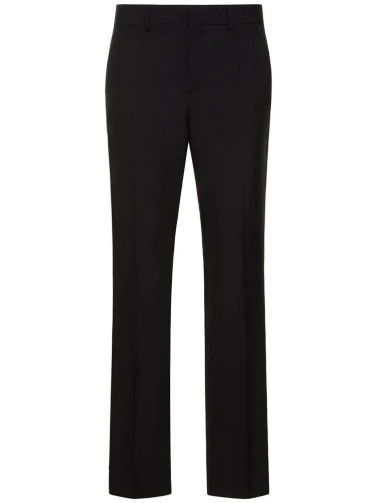 VALENTINO Straight Wool Tuxedo Pants Cover